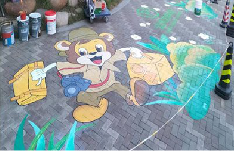 襄阳夏季画地面彩绘会遇到的问题