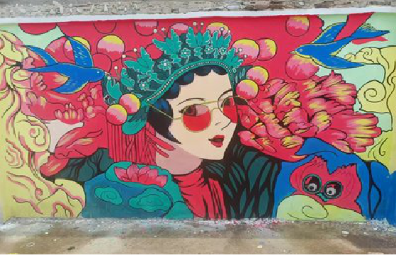 襄阳墙体彩绘-网红墙