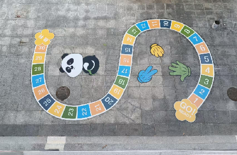 襄阳地面游戏彩绘