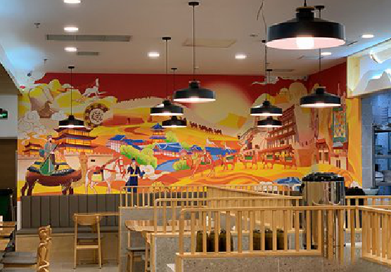 襄阳商业空间彩绘介绍。